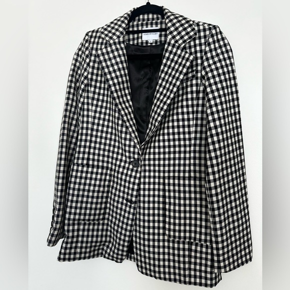 ei8ht dreams Virgin Wool Plaid Print Blazer Size 4 - Picture 5 of 12